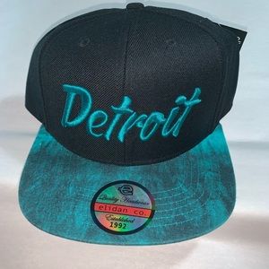 NWT auth Elidan embroidered DETROIT One Size CAP